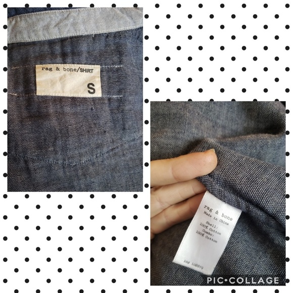 rag & bone Denim Chambray Corbett Western shirt - Picture 6 of 8